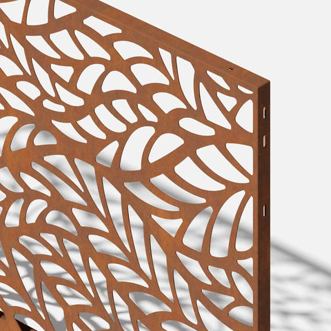 corten flowleaf privacy screen set
