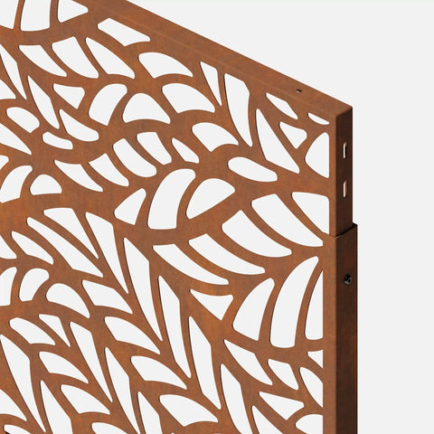 corten flowleaf privacy screen set