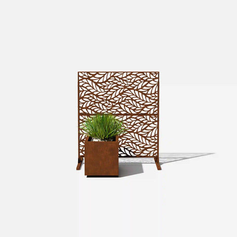 corten flowleaf privacy screen set