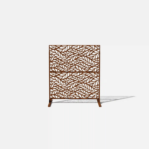 corten flowleaf privacy screen set