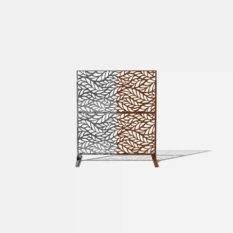 corten flowleaf privacy screen set