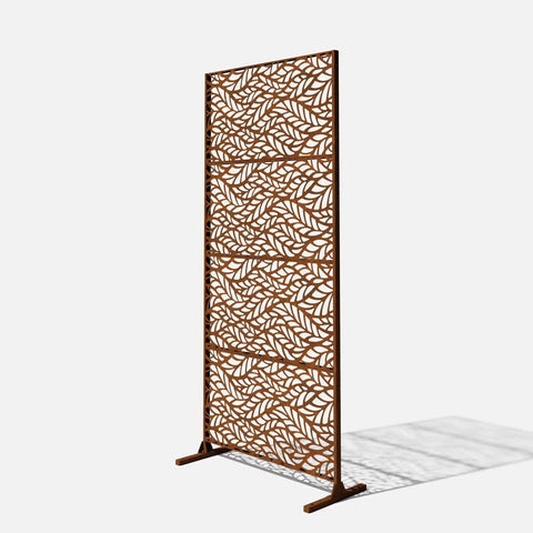 corten flowleaf privacy screen set