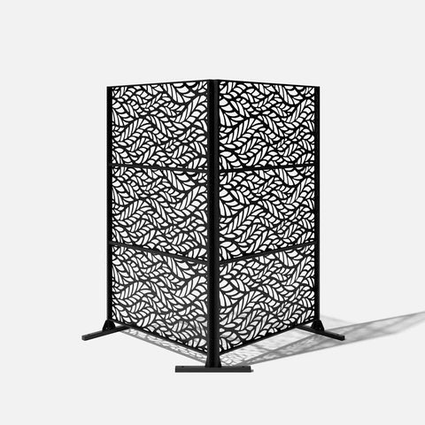 corten flowleaf privacy screen set
