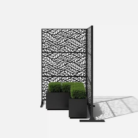 corten flowleaf privacy screen set