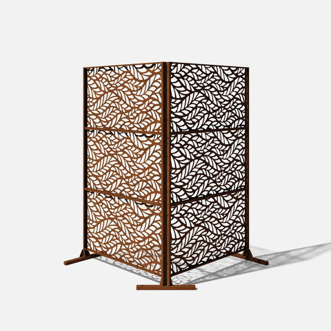 corten flowleaf privacy screen set