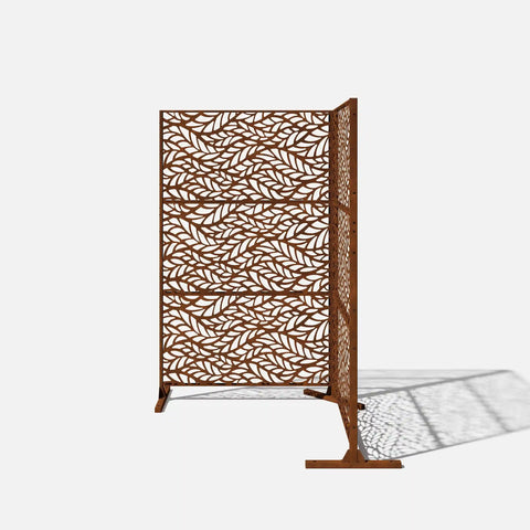 corten flowleaf privacy screen set