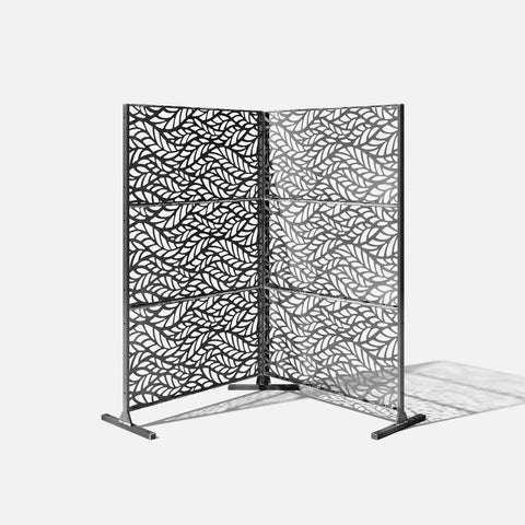 corten flowleaf privacy screen set