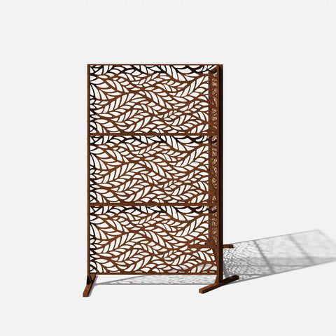 corten flowleaf privacy screen set