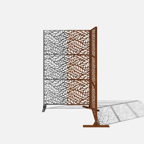 corten flowleaf privacy screen set