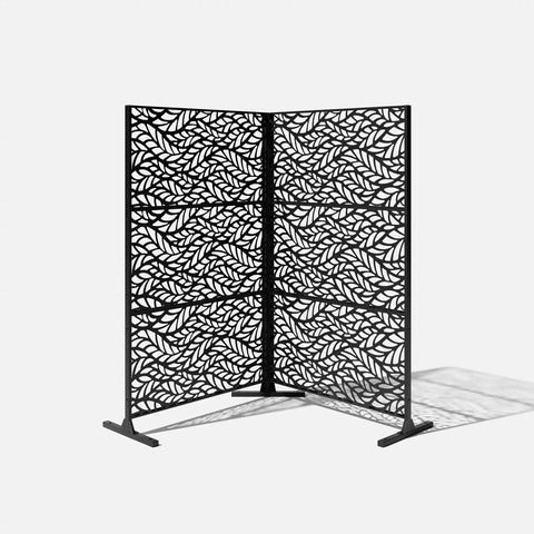 corten flowleaf privacy screen set
