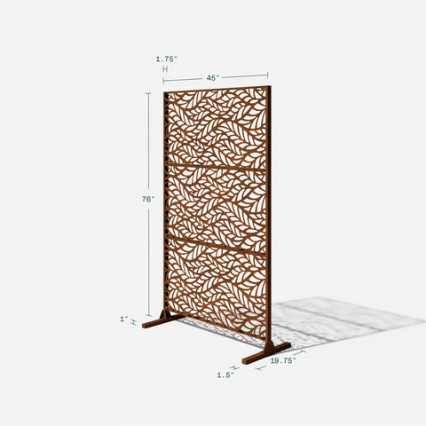 corten flowleaf privacy screen set