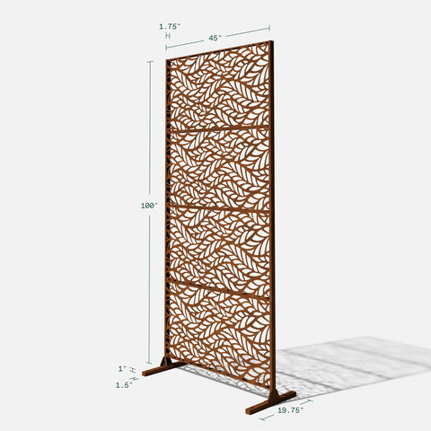 corten flowleaf privacy screen set
