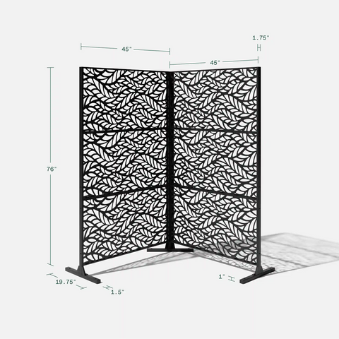 corten flowleaf privacy screen set