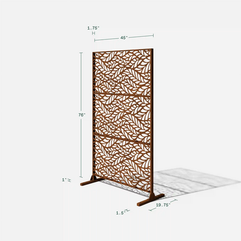 corten flowleaf privacy screen set