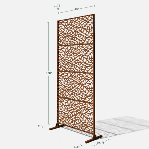corten flowleaf privacy screen set