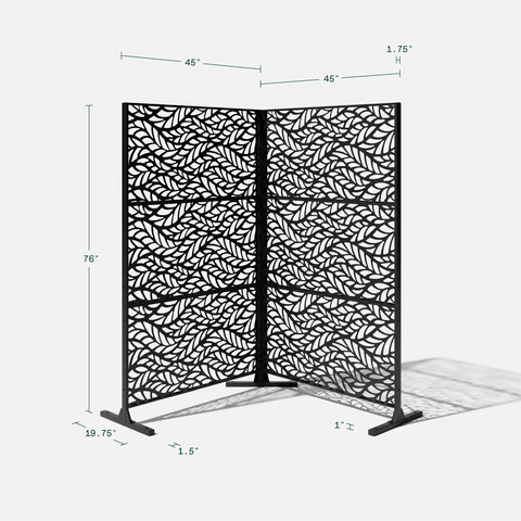corten flowleaf privacy screen set