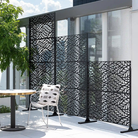 corten flowleaf privacy screen set