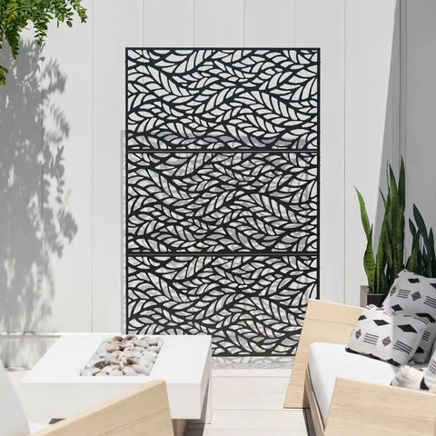 corten flowleaf privacy screen set