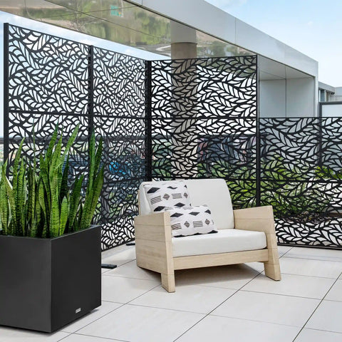 corten flowleaf privacy screen set