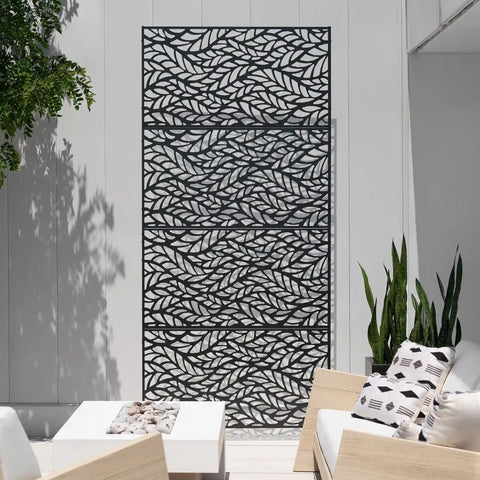 corten flowleaf privacy screen set