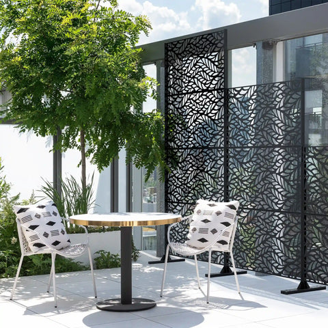corten flowleaf privacy screen set